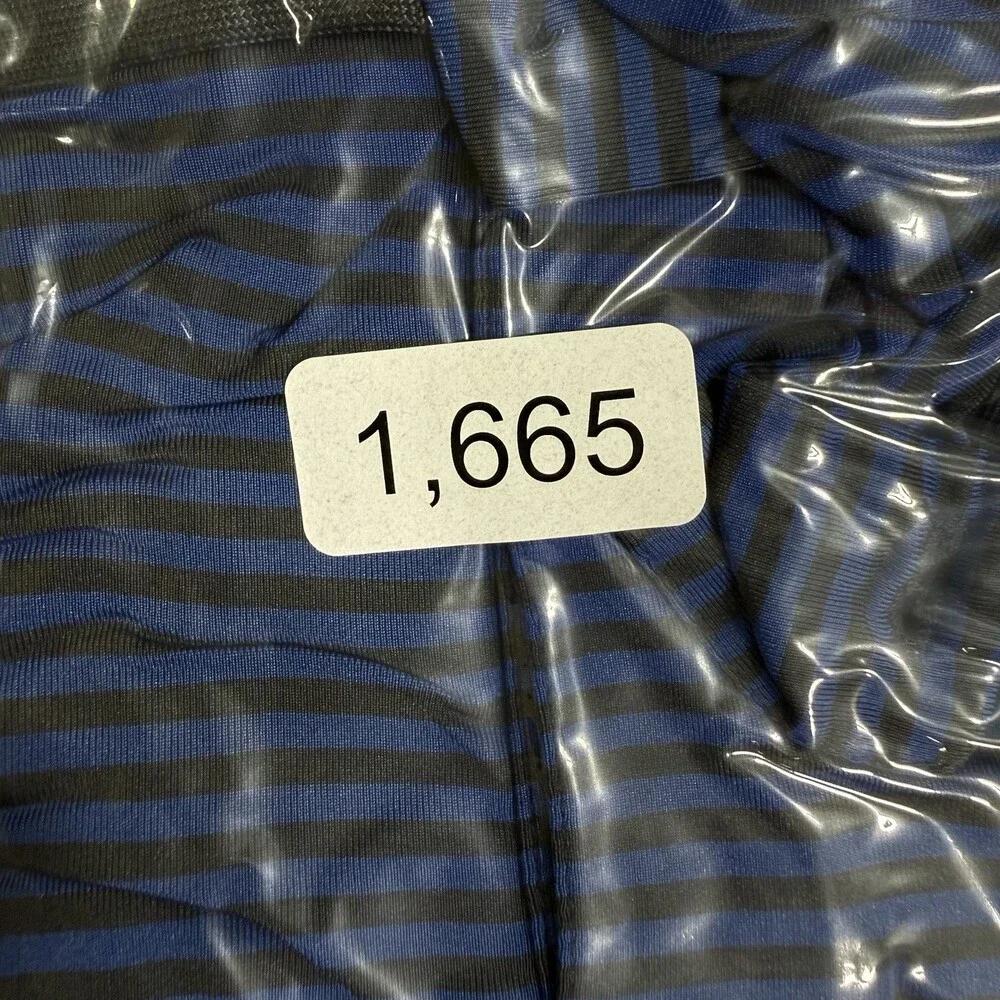 Puma Golf Mens Striped Polo Size L (Tag Illegible, See Measurements) Blue Black